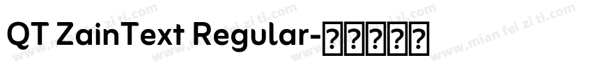QT ZainText Regular字体转换